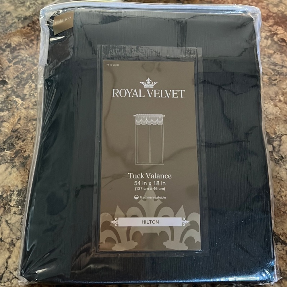 Royal Velvet Hilton 6 Tuck Valances,54” X 18” with Beaded Tassel Fringe.$25 each